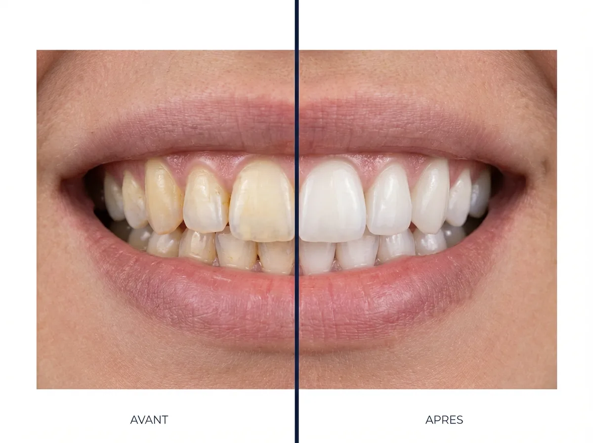 Avant après éclaircissement dentaire