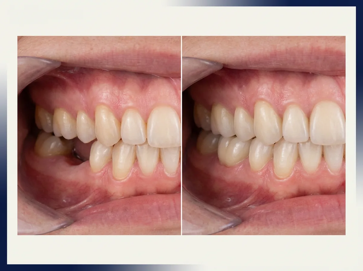 Avant après implant dentaire